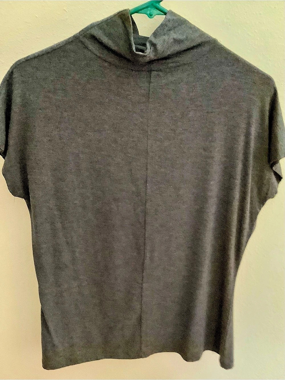 Relativity Gray Cowl Neck Short Sleeve Top